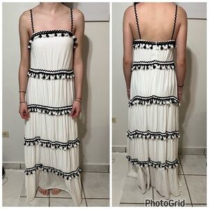 L’Atiste by Amy Maxi Dress Black and White, Women Size M, NWT
